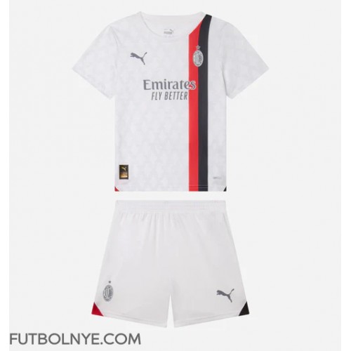 Camiseta AC Milan Visitante Equipación para niños 2023-24 manga corta (+ pantalones cortos)